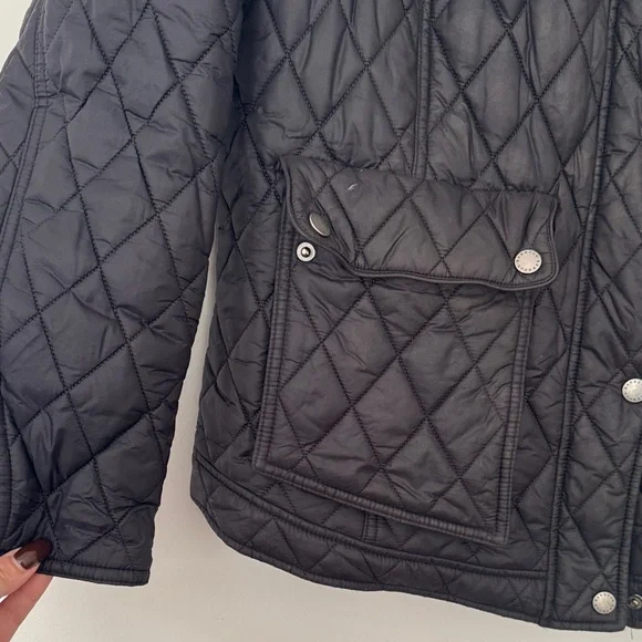Barbour Black Quilted Puffer Jacket - Picture 2 of 7